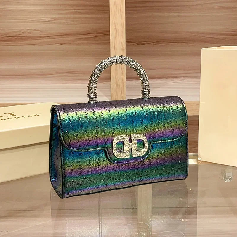 Stella Ostrich-Style Flap Bag