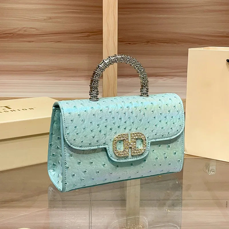 Stella Ostrich-Style Flap Bag