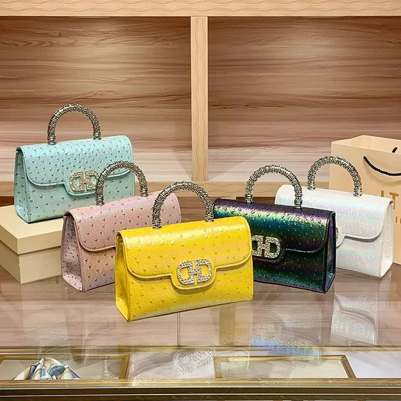Stella Ostrich-Style Flap Bag