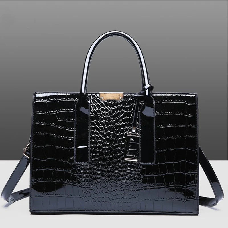 The Victoria Croco Briefcase
