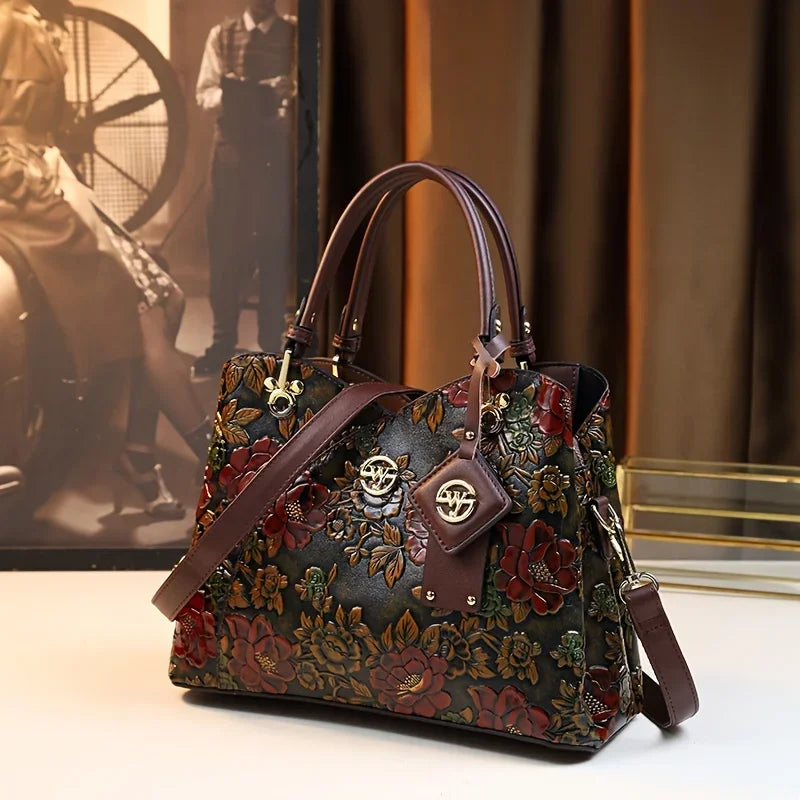 Flora Embossed Tote