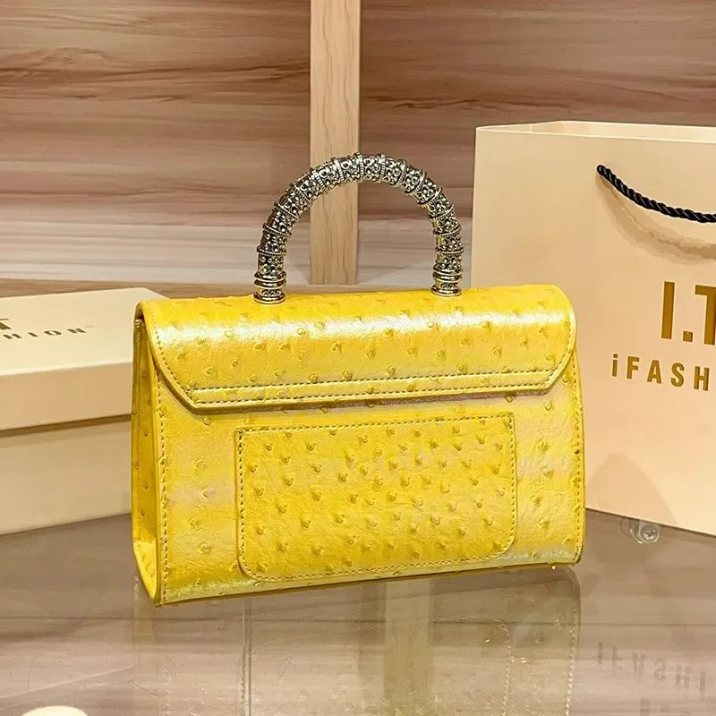 Stella Ostrich-Style Flap Bag