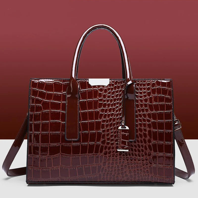 The Victoria Croco Briefcase