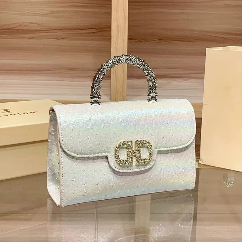 Stella Ostrich-Style Flap Bag
