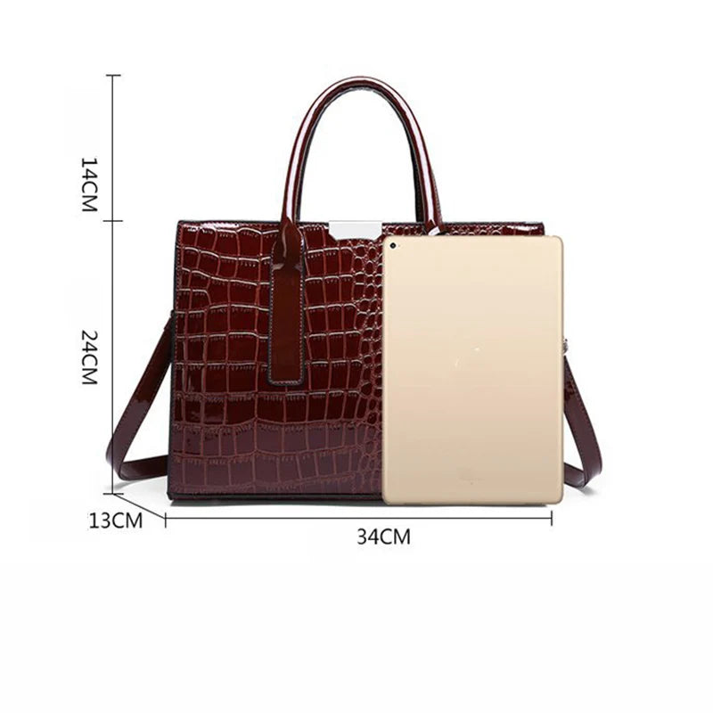 The Victoria Croco Briefcase