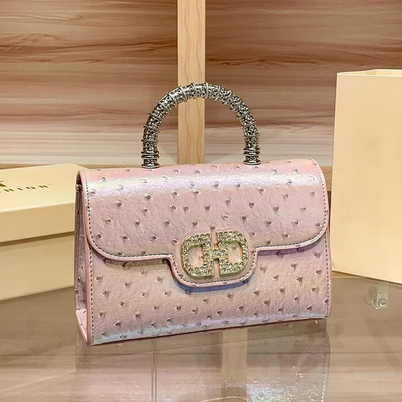 Stella Ostrich-Style Flap Bag